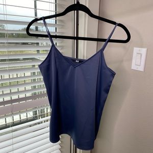 Uniqlo Blue spaghetti strap blouse - NWT